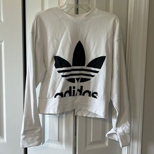 Adidas open back crew neck sweatshirt